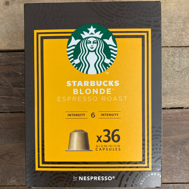 Starbucks Blonde Espresso Roast Coffee Nespresso Pods