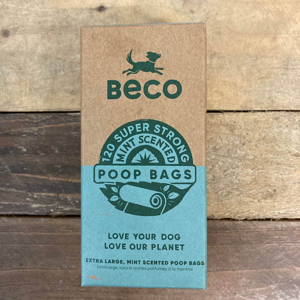 120x Beco Mint Scented Dog Poop Bags Extra Large (1 box of 120) & Low