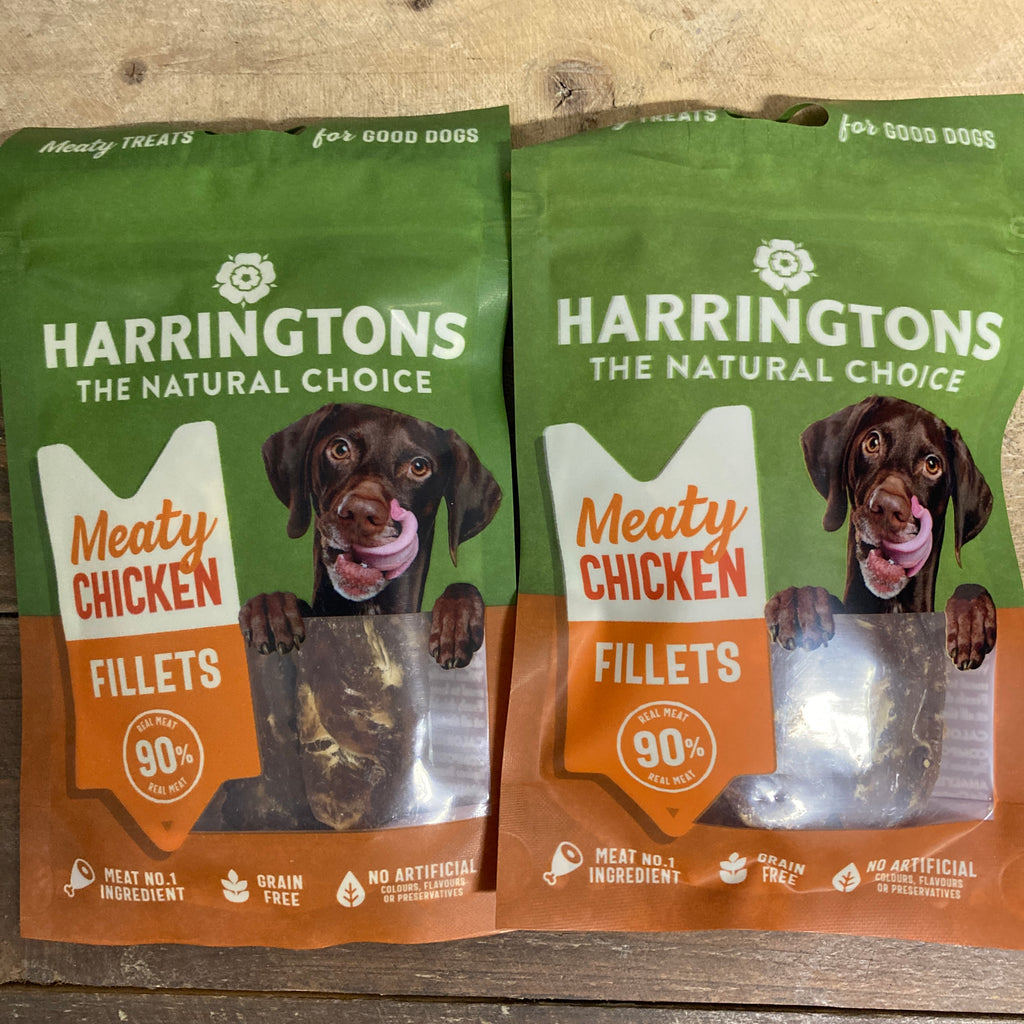 8x Harringtons Meaty Chicken Fillets Dog Treats (8x70g) Low - Main Image
