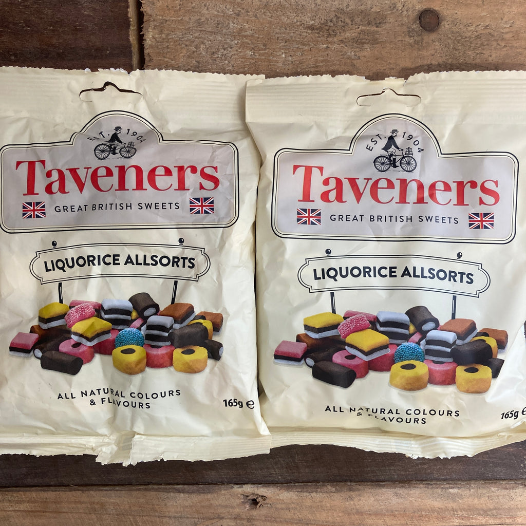 3x Taveners Liquorice Allsorts Bags 3x165g Low Price Foods Ltd taveners-great-british-sweets-strawberry-bon-bons-165g-ballantynes