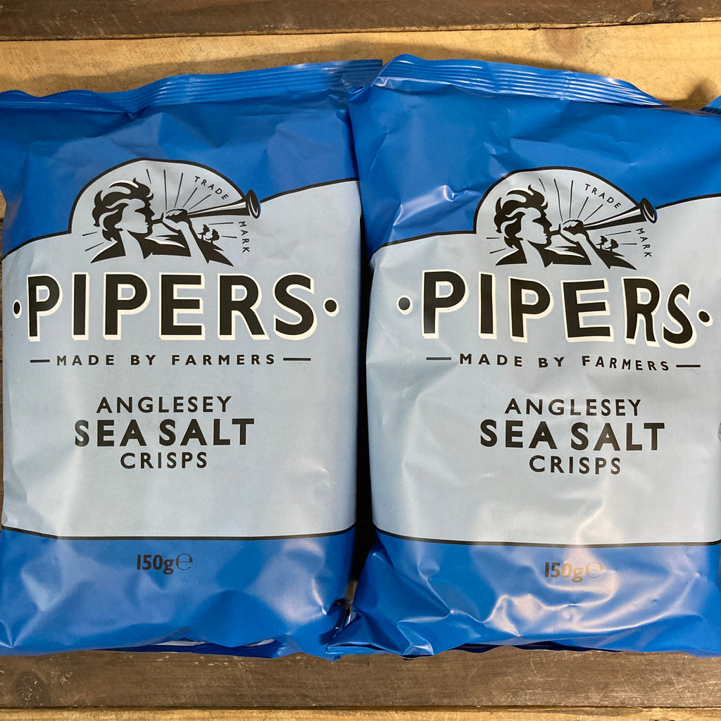 3x Pipers Anglesey Sea Salt Crisps Sharing Bags (3x150g) & Low Price