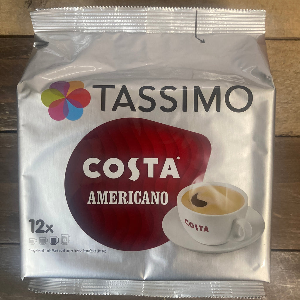 24x Tassimo Costa Americano Coffee Pods (2 Packs of 12) Low