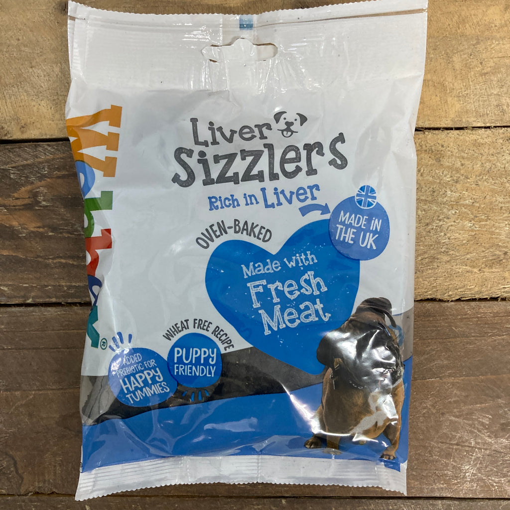 3x box Liver Sizzlers Dog Treats (3x120g) & Low Price Foods Ltd