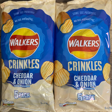 Walkers Crinkles Cheddar Cheese & Onion Crisps