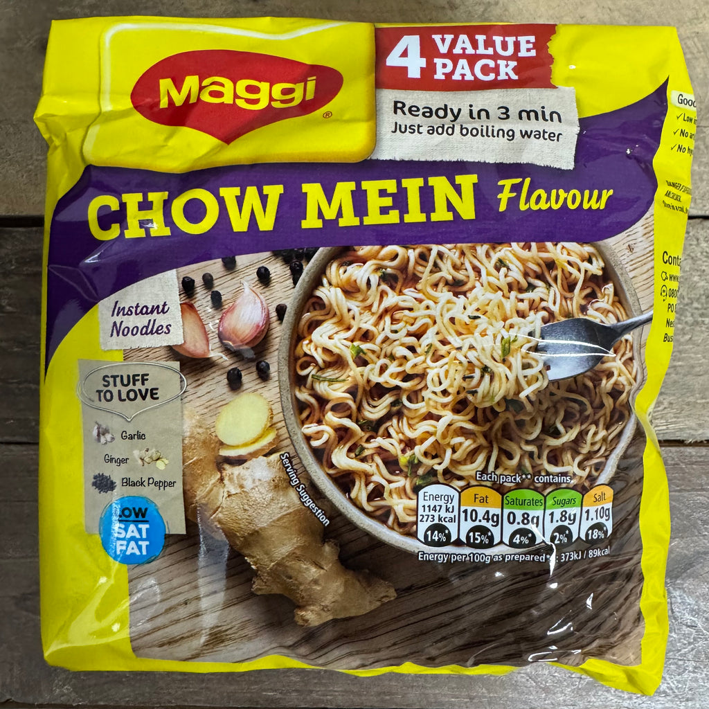 8x Maggi Instant Noodles Chow Mein Flavour Bags (2 Packs of 4x59g