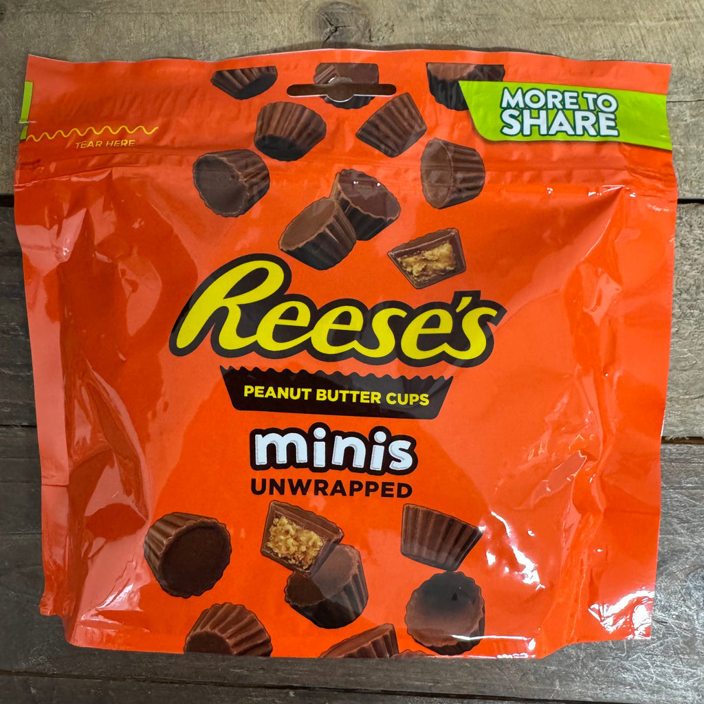 2x Reese's Minis Unwrapped Peanut Butter Cups Big Share Bags (2x185g ...