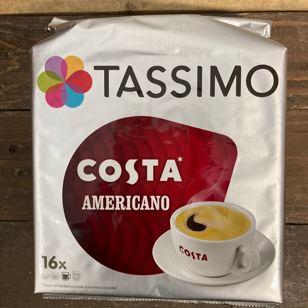 32x Tassimo Costa Americano Coffee Pods (2 Packs of 16) Low