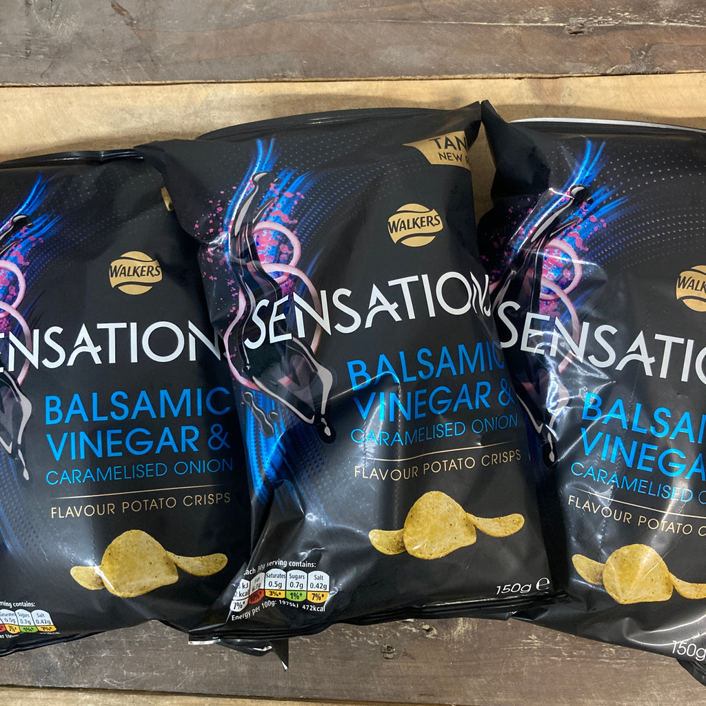 3x Walkers Sensations Balsamic Vinegar & Caramelised Onion Crisps (3x1 ...