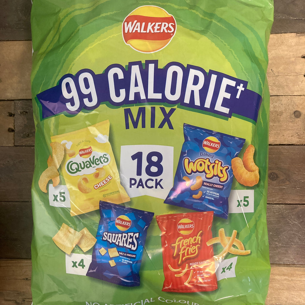 18x Walkers 99 Calorie Mix Snacks Bags (1 Pack of 18) & Low Price Foods Ltd