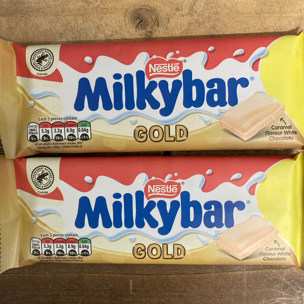3x Milkybar Gold Caramel Flavour White Chocolate Share Bars (3x85g