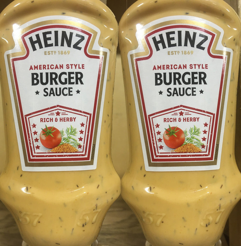 2x Heinz American Style Burger Sauces (2x220ml) & Low Price Foods Ltd