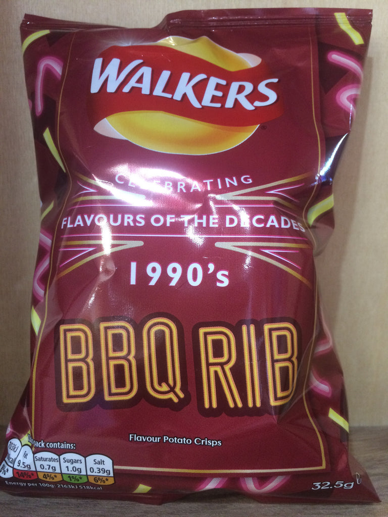 Walkers BBQ Rib Crisps 32.5g & Low Price Foods Ltd