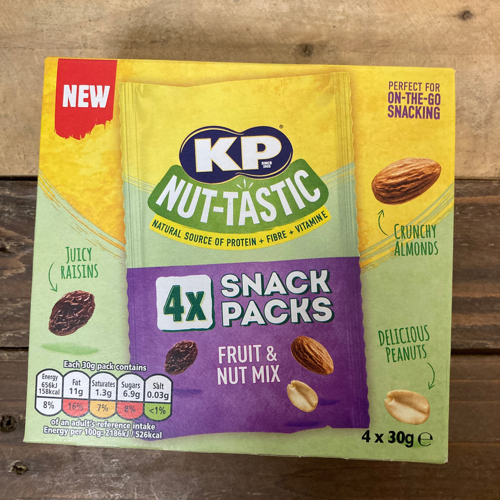 8x KP NutTastic Fruit & Nut Mix Snack Packs (2 Boxes of 4x30g) & Low