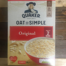 20x Quaker Oat So Simple Original Porridge Sachets (20x27g)