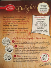 Betty Crocker Delights Tangy Lemon & Buttery Shortcrust Bar Mix 510g (Damaged Box)