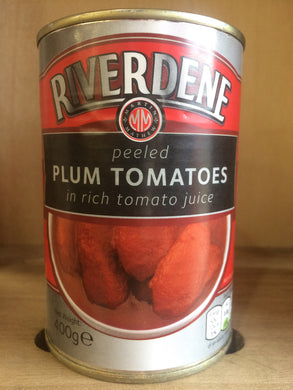 Riverdene Peeled Plum Tomatoes in Tomato Juice 400g