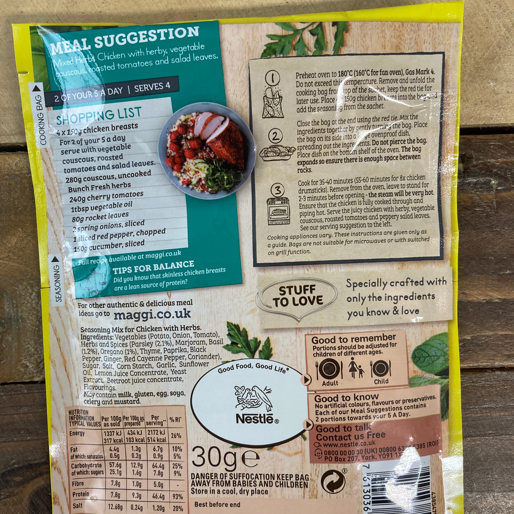 2x MAGGI So Juicy Mixed Herbs Chicken Recipe Mix (2x30g) & Low Price