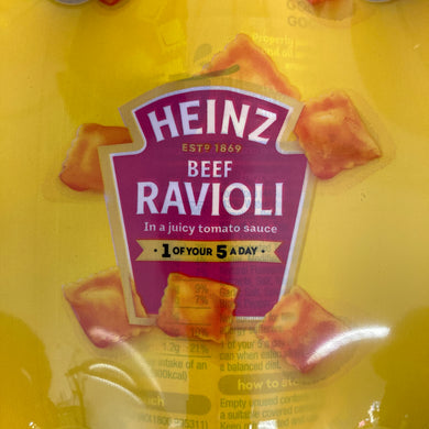 3x Heinz Beef Ravioli in Tomato Sauce Tins (3x400g)