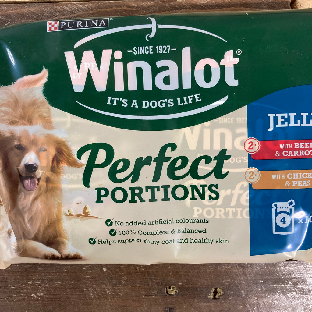 12x Winalot Perfect Portions Dog Food in Jelly (3 Packs of 4 Pouches) & Low Price Foods Ltd