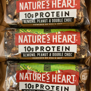 Nature's Heart Almond, Peanut & Double Chocolate Protein Bars 45g