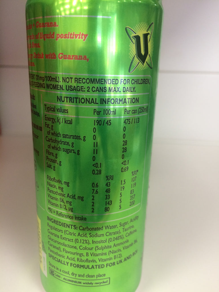 V Guarana Energy Drink 250ml & Low Price Foods Ltd