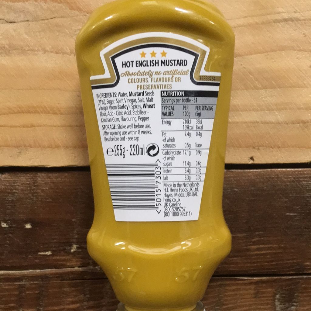 Heinz English Mustard Classic Style Hot 220ml & Low Price Foods Ltd