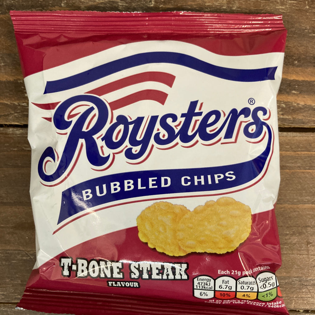 12x Roysters TBone Steak Crisps (12X21g) & Low Price Foods Ltd