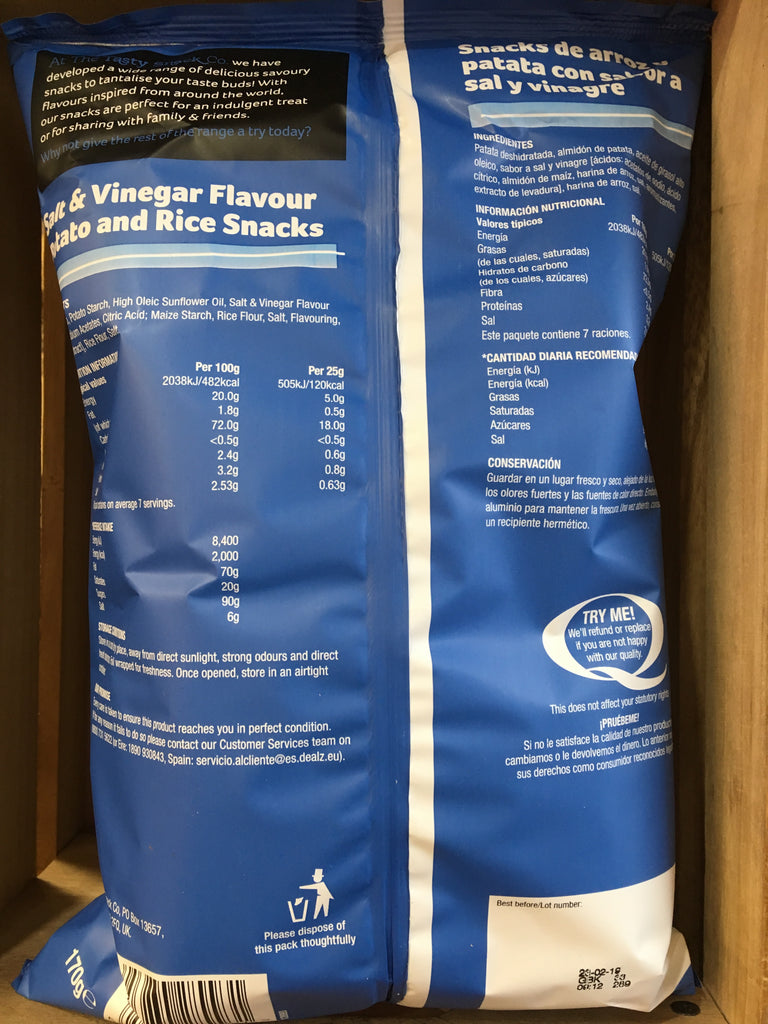 Tasty Snack Co. Salt & Vinegar Twists Potato Snacks Family Sharing Pac & Low Price Foods Ltd