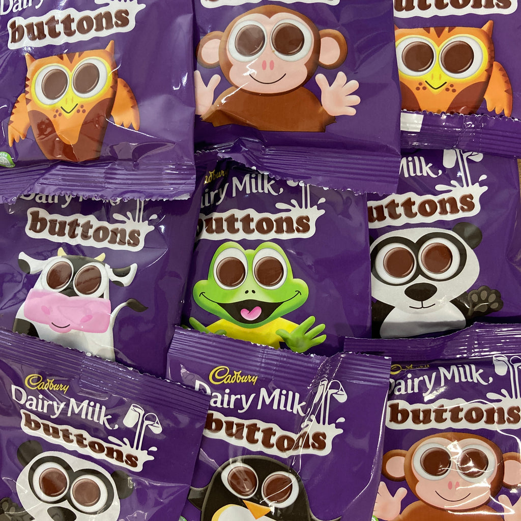 12x Cadbury Dairy Milk Buttons Treat Size Packs (12 Treat Bags) & Low