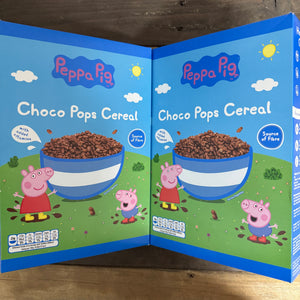 2x Peppa Pig Choco Pops Cereal Boxes (2x375g)