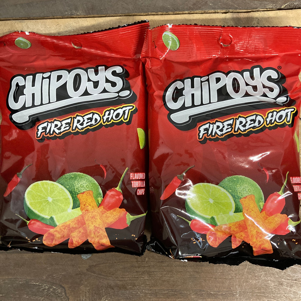 3x Chipoys Fire Red Hot Rolled Tortilla Corn Chips Bags (3x113g) & Low ...