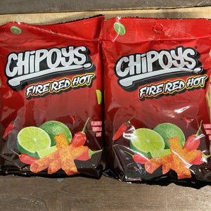 Chipoys Fire Red Hot Rolled Tortilla Corn Chips