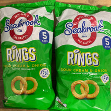 10x Seabrook Loaded Rings Sour Cream & Onion Bags (2 Packs of 5x16g)