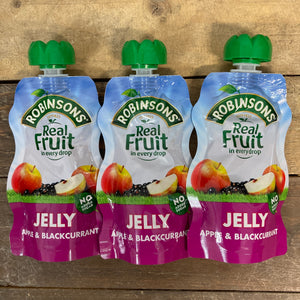 8x Mixed Robinsons Jelly Pouches (4x Orange + 4x Apple & Blackcurrant x80g)