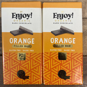 Enjoy Orange Caramel Filled Chocolate Bar 