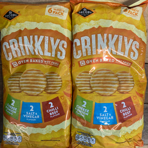 Jacob's Crinklys Variety Baked Snacks