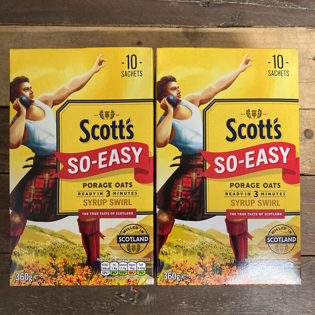 20x Scott's Porage So Easy Syrup Swirl Porridge Oats Sachets (2 Packs ...