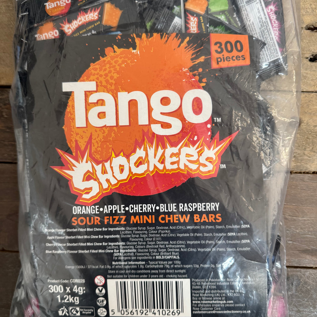 300x Tango Shockers Mixed Sour Fizz Mini Chew Bars (300x4g) & Low Price ...