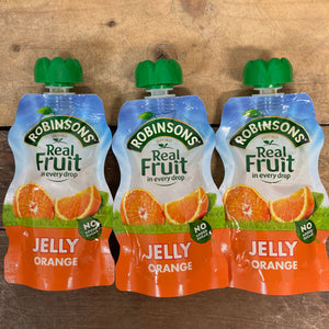 8x Mixed Robinsons Jelly Pouches (4x Orange + 4x Apple & Blackcurrant x80g)