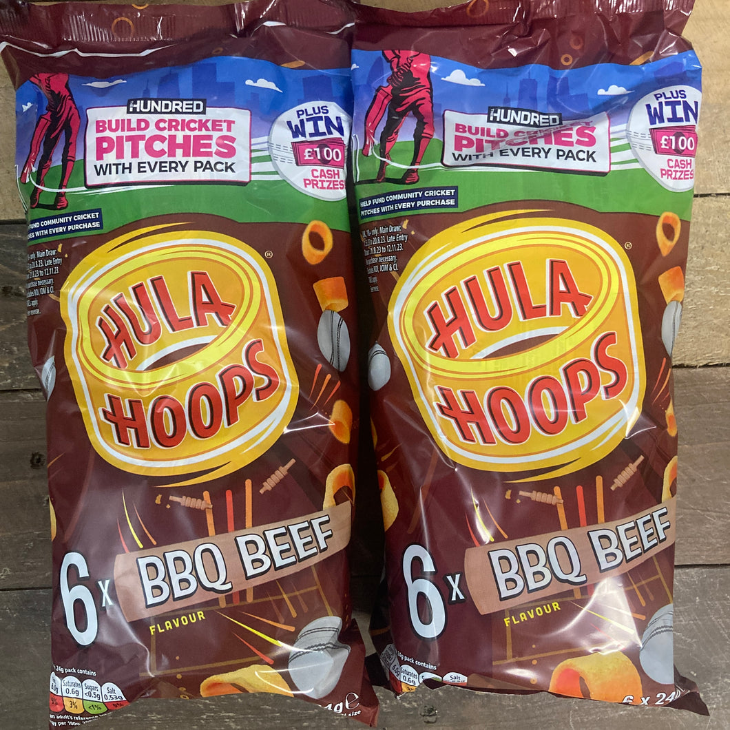 Hoola Hops Rings 12x Hula Hoops BBQ Beef Potato Rings (2 Packets of 6x24g) & Low Price ...