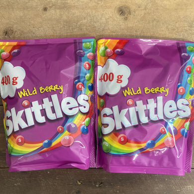 800g Skittles Wild Berry Chewy Fruit Sweets (2 Bags of 400g)