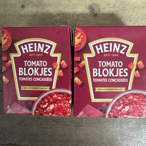 2x Heinz Chopped Tomatoes (Blokjes) Packs (2x390g)