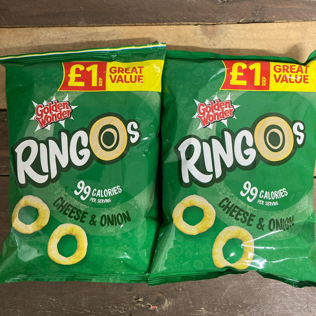 6x Golden Wonder Ringos Cheese & Onion Grab Bags (6x40g) & Low Price ...