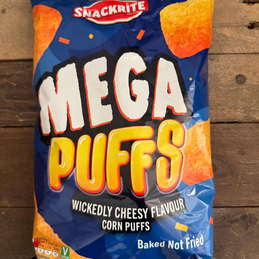3x Snackrite Mega Puffs Wickedly Cheesy Corn Puffs Share Bags (3x130g ...