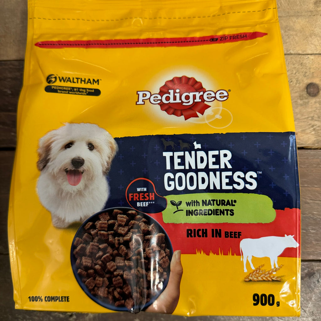 1.8Kg Pedigree Tender Goodness Beef Dog Food (2x900g Bags) & Low Price ...