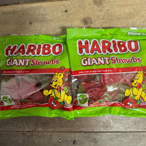 3x Haribo Giant Strawbs Share Bags (3x160g)