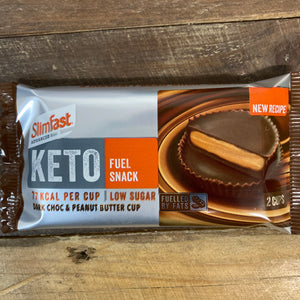 18x SlimFast Dark Chocolate Peanut Butter Advanced Keto Fuel Snack Packs (18x28g)