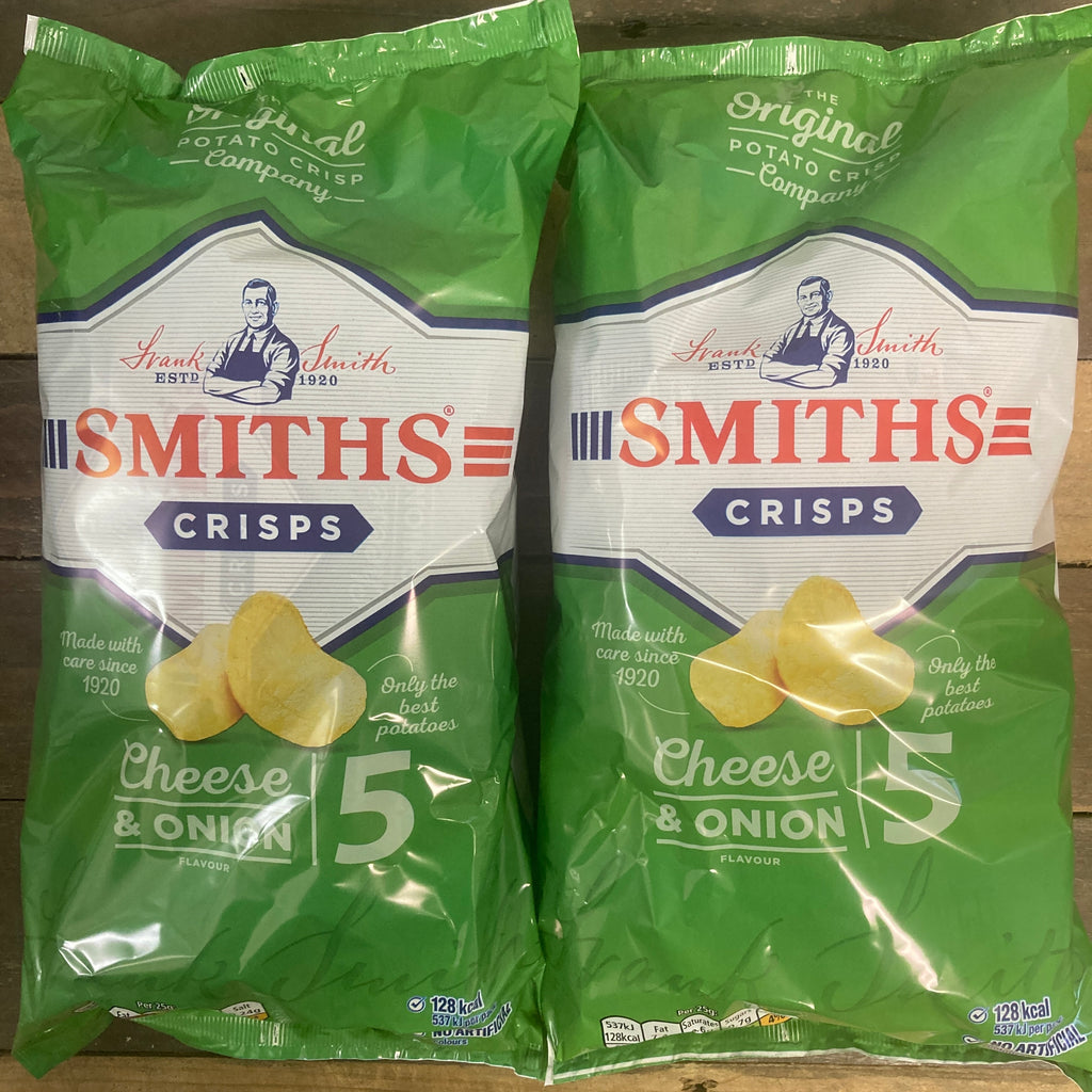 10x Smiths Cheese & Onion Crisps Bags (2 Packs of 5x25g) & Low Price ...