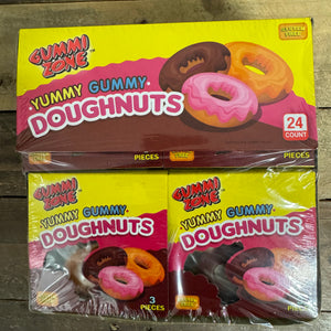 72x Gummi Zone Yummy Gummy Doughnuts (24 Packs of 3 Pieces)