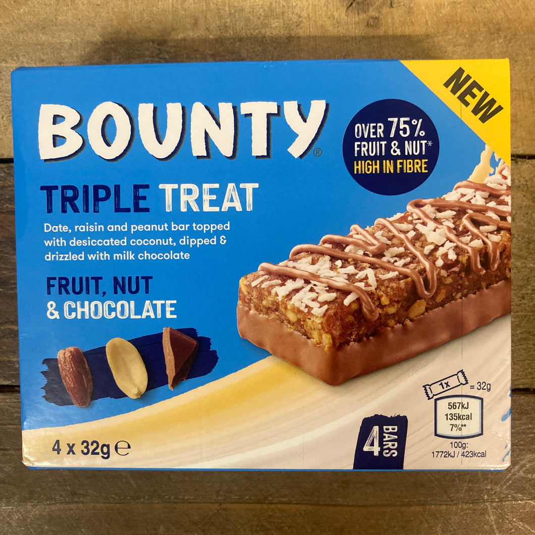 Bounty Triple Treat Fruit Nut & Chocolate Bars
